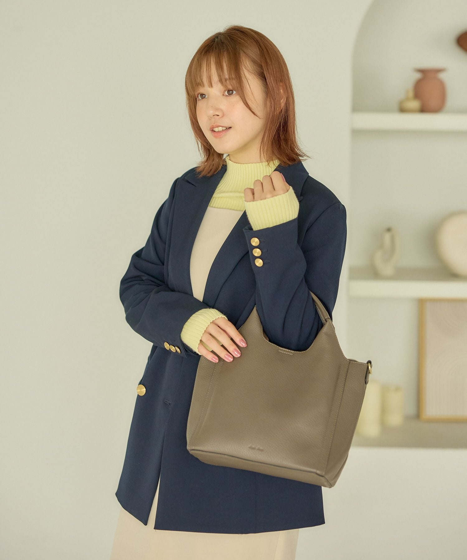 Legato Largo トートバッグ 軽量 2WAY 3室仕様 自立 A5 レトロシボ LH-D1373