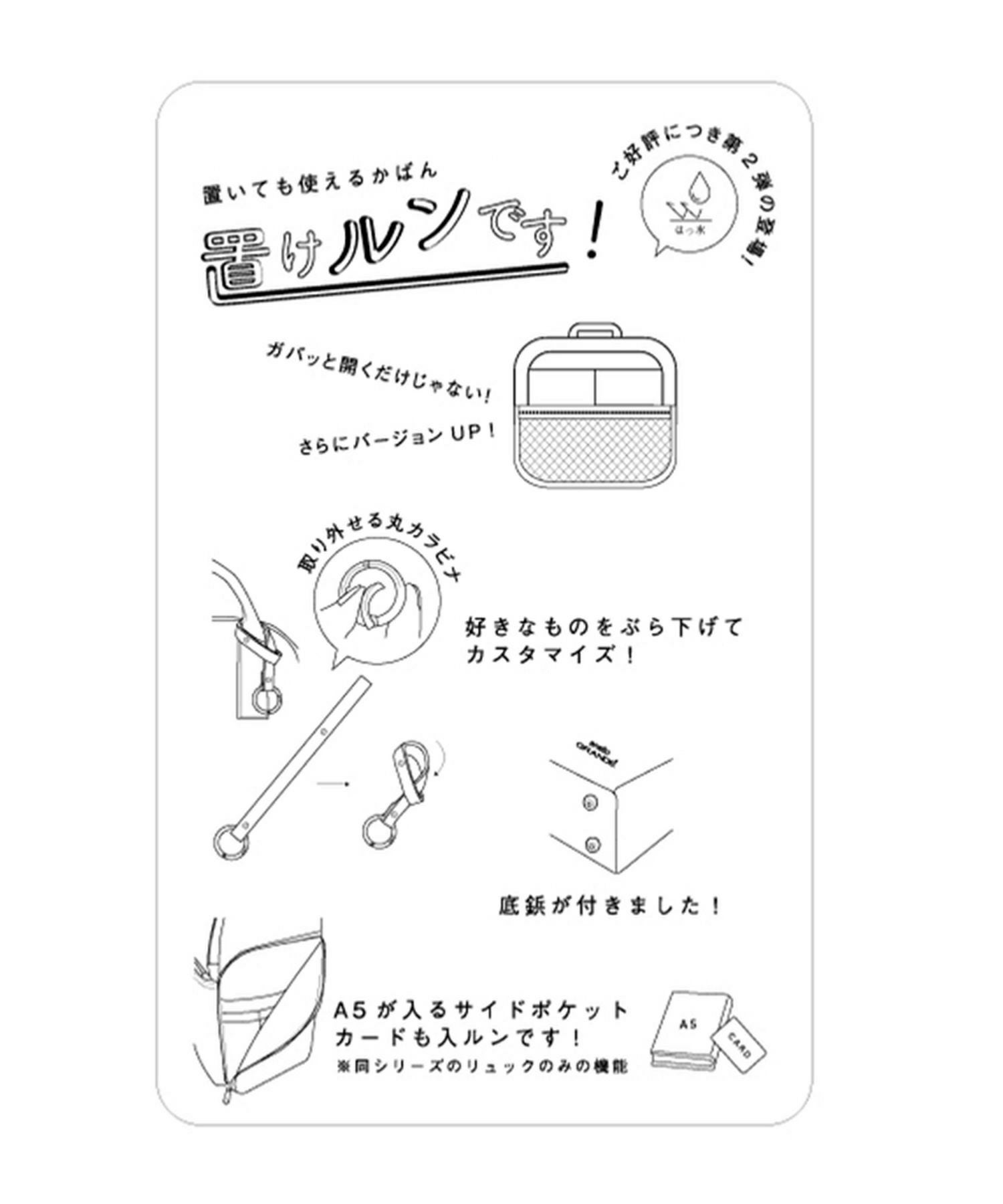 anello GRANDE リュック バックパック 両面撥水 PC収納 キャリーオン セキュリティーポケット A4 置けルンです!2 GTH3612