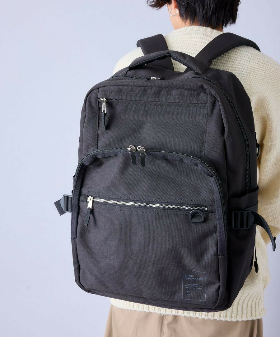 anello GRANDE リュック バックパック 両面撥水 大容量 35L 多機能 10ﾎﾟｹ PC収納 ｷｬﾘｰｵﾝ ﾁｪｽﾄｽﾄﾗｯﾌﾟ Dかん A4 BUDDY GTM0871