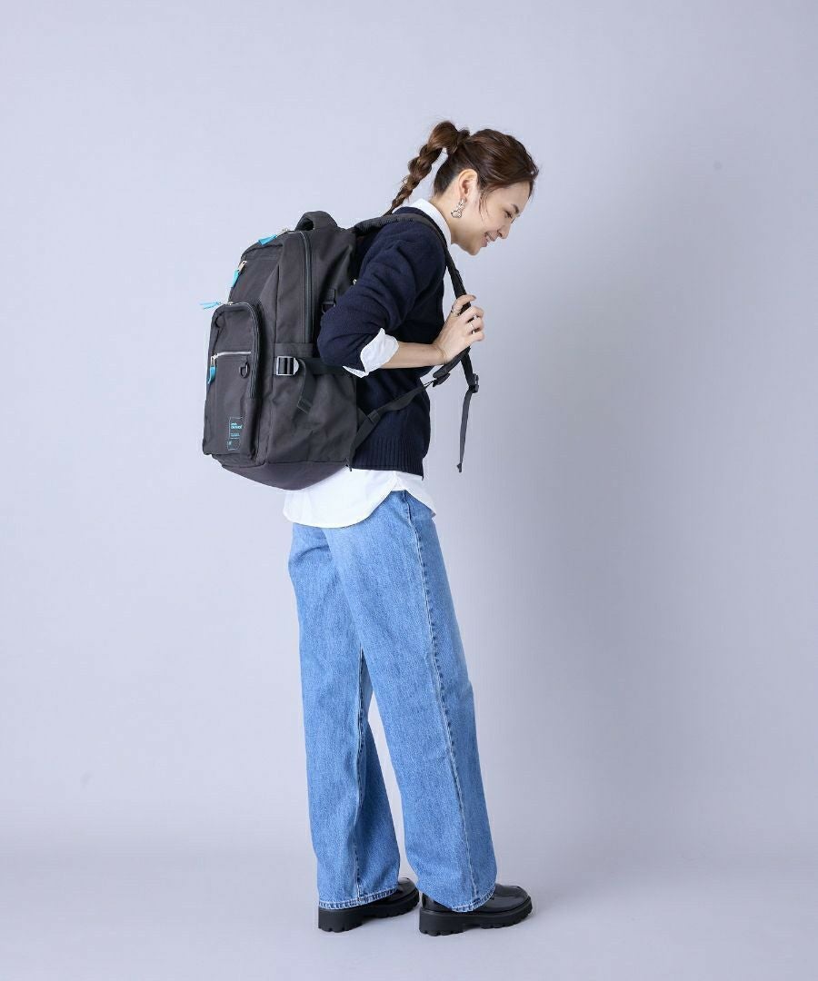 anello GRANDE リュック バックパック 両面撥水 大容量 35L 多機能 10ﾎﾟｹ PC収納 ｷｬﾘｰｵﾝ ﾁｪｽﾄｽﾄﾗｯﾌﾟ Dかん A4 BUDDY GTM0871