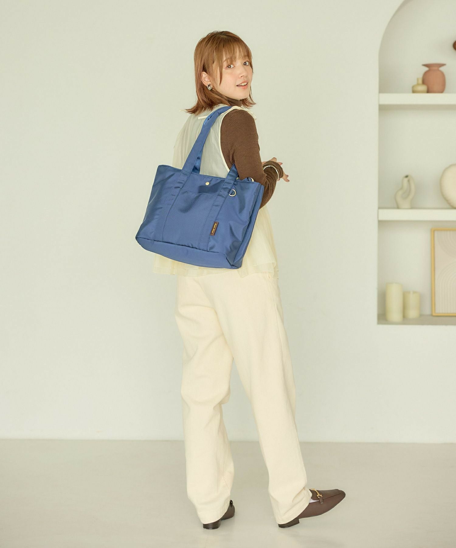 Legato Largo トートバッグ 簡探バッグ 撥水 整理整頓 仕切り A4 簡探バッグ LT-F3412