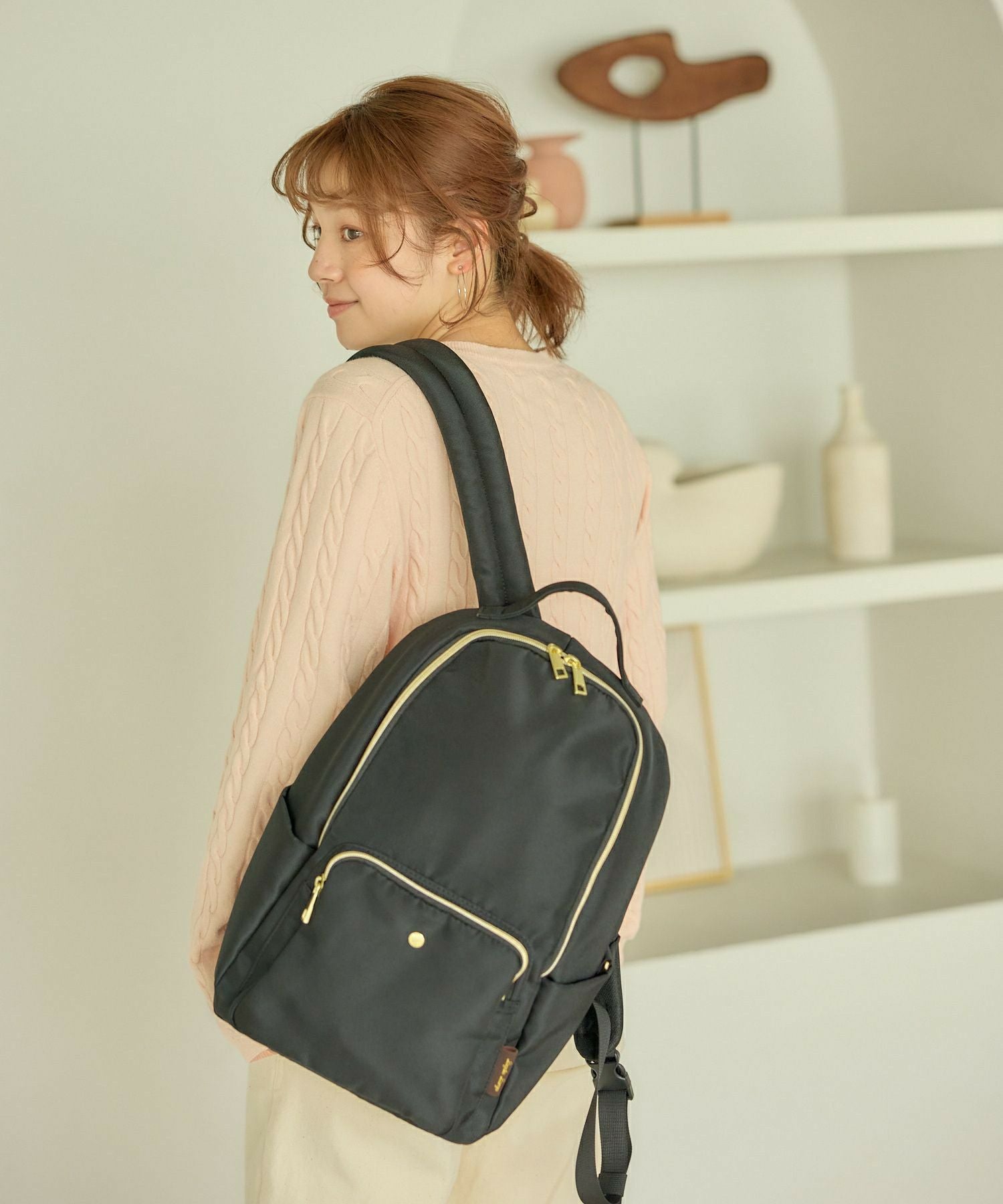 Legato Largo リュック バックパック 簡探バッグ 撥水 整理整頓 マザーズバッグ 多収納 A4 簡探バッグ LT-F3413