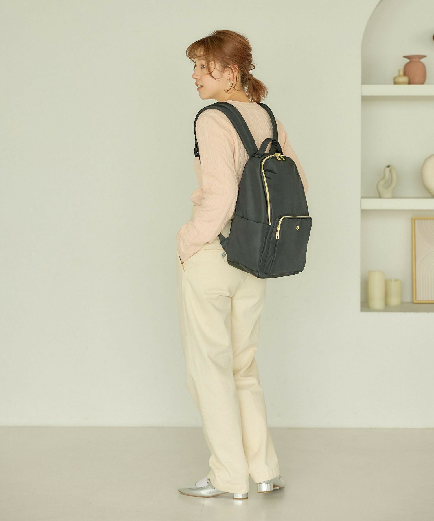 Legato Largo リュック バックパック 簡探バッグ 撥水 整理整頓 マザーズバッグ 多収納 A4 簡探バッグ LT-F3413