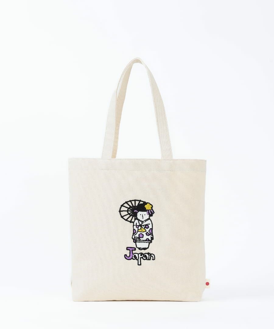 Legato Largo トートバッグ キャンバストート サガラ刺繍 A4 世界の人 LCH-D1356