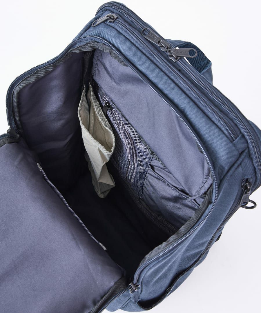 fulcro リュック バックパック 撥水 正面ダブルハンドル 多ポケット メッシュポケット キャリーオン A4 ESSENCE fma-0006