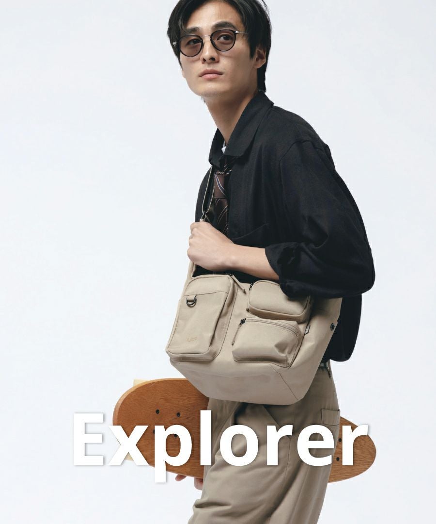 fulcro ショルダーバッグ 撥水 多収納 お財布機能付き 軽量 旅行用 mini Explorer fma-0012