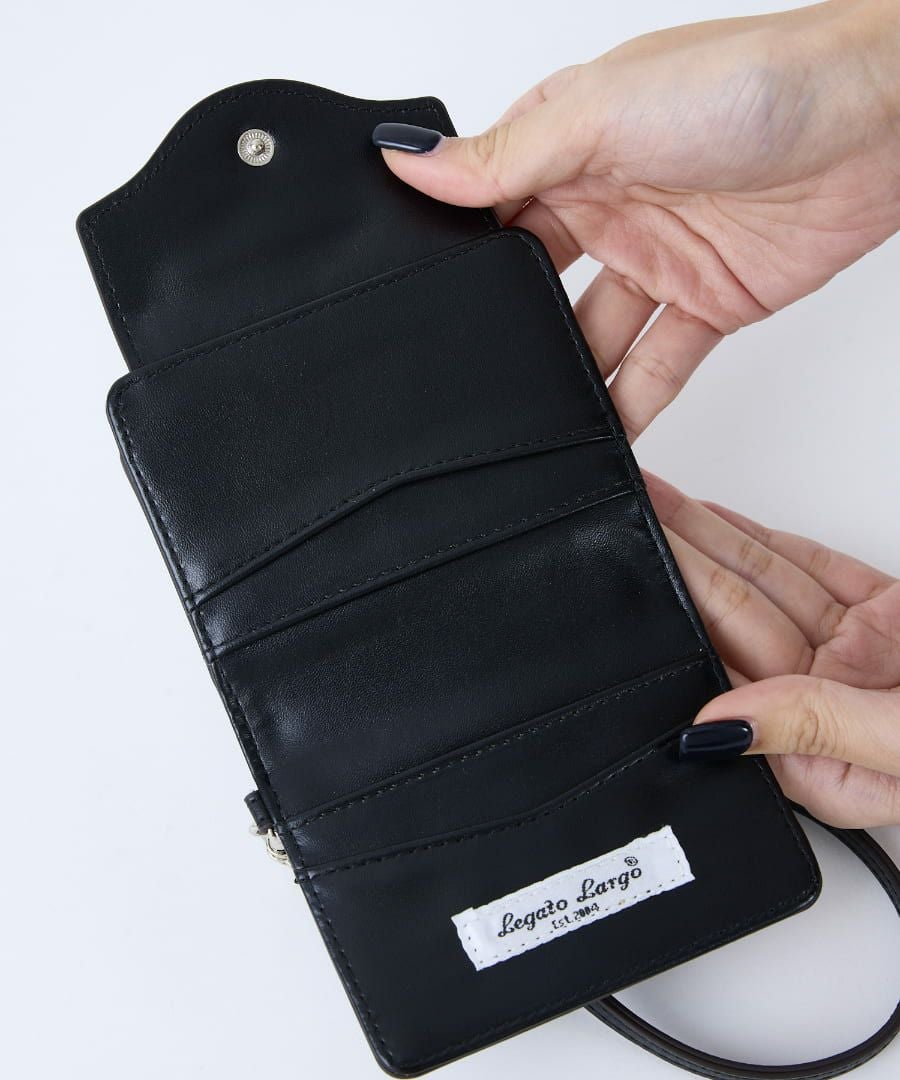 Legato Largo パスケース リール付き コンパクト 0 うすいサイフ　フラップ LJ-F3441