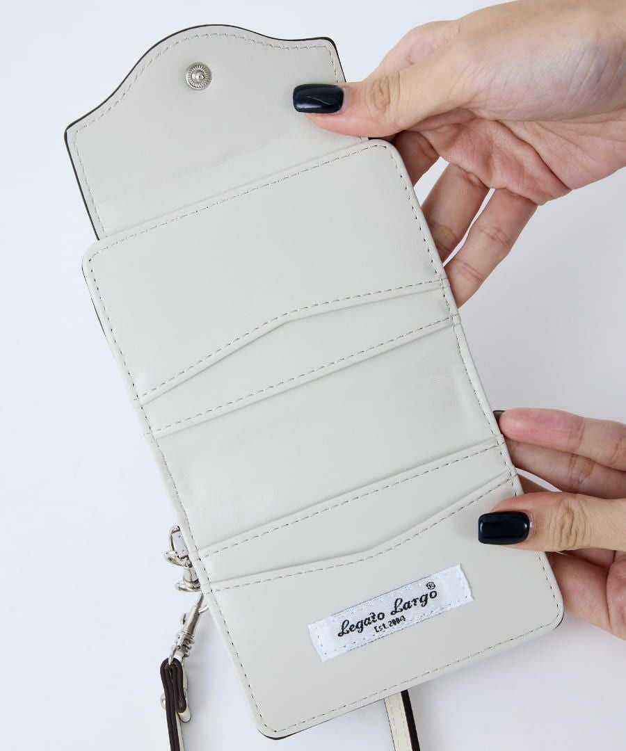 Legato Largo パスケース リール付き コンパクト 0 うすいサイフ　フラップ LJ-F3441