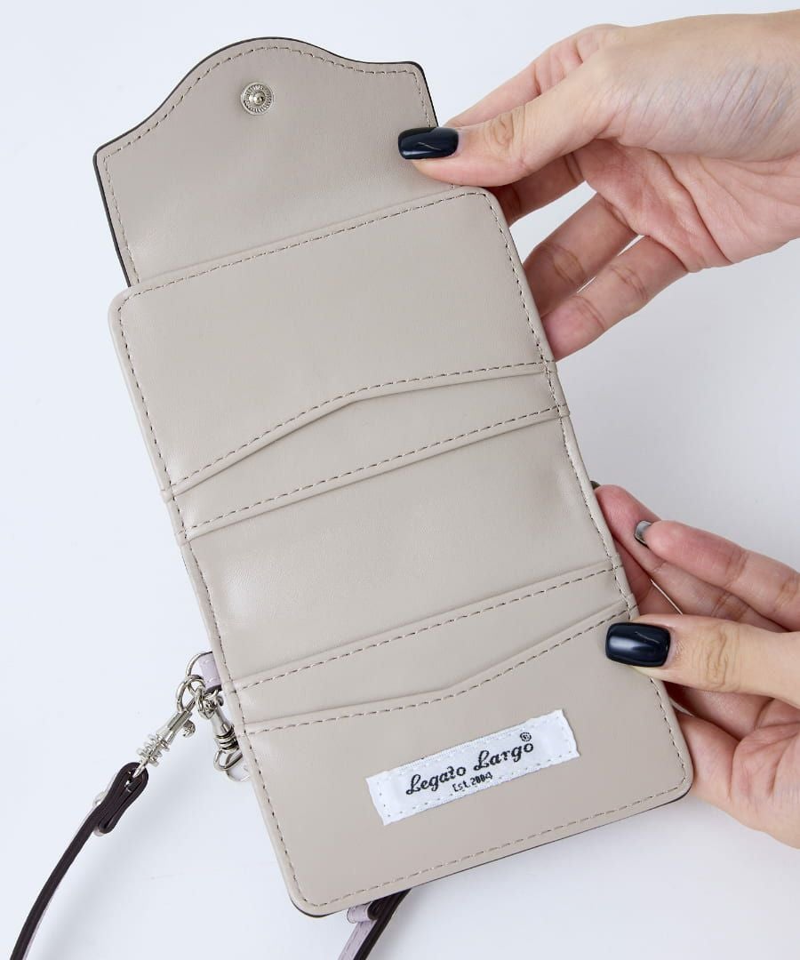 Legato Largo パスケース リール付き コンパクト 0 うすいサイフ　フラップ LJ-F3441