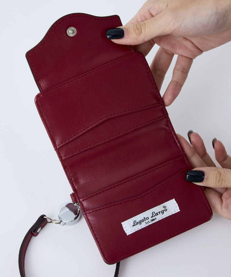 Legato Largo パスケース リール付き コンパクト 0 うすいサイフ　フラップ LJ-F3441