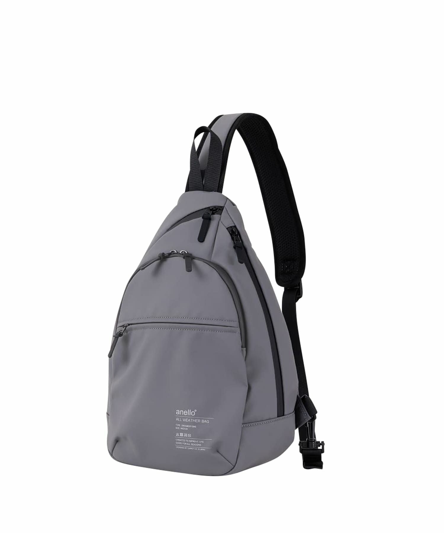 anello ボディバッグ ウエストポーチ 耐水 止水ファスナー キーフック 10ポケット A5 NIMBUS ATS1342