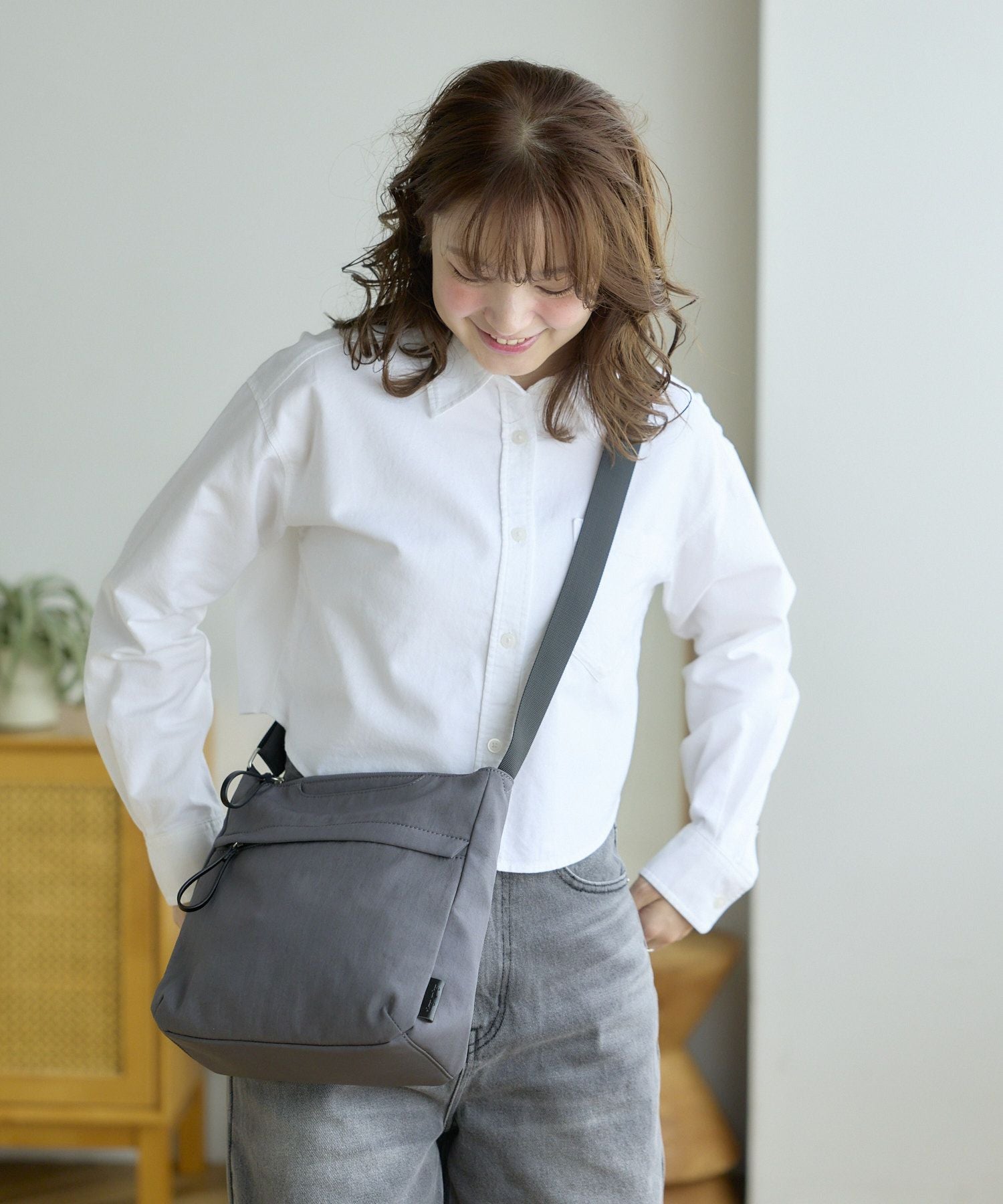 Legato Largo ショルダーバッグ ナチュらくバッグ 撥水 スクエア A5 ナチュらくバッグ LH-F3451