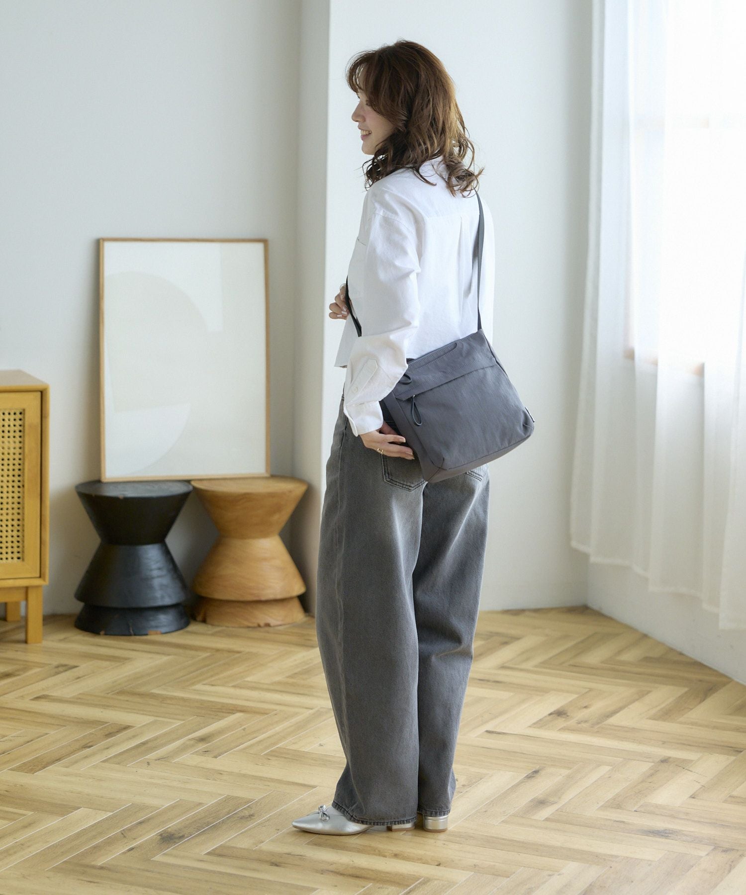 Legato Largo ショルダーバッグ ナチュらくバッグ 撥水 スクエア A5 ナチュらくバッグ LH-F3451