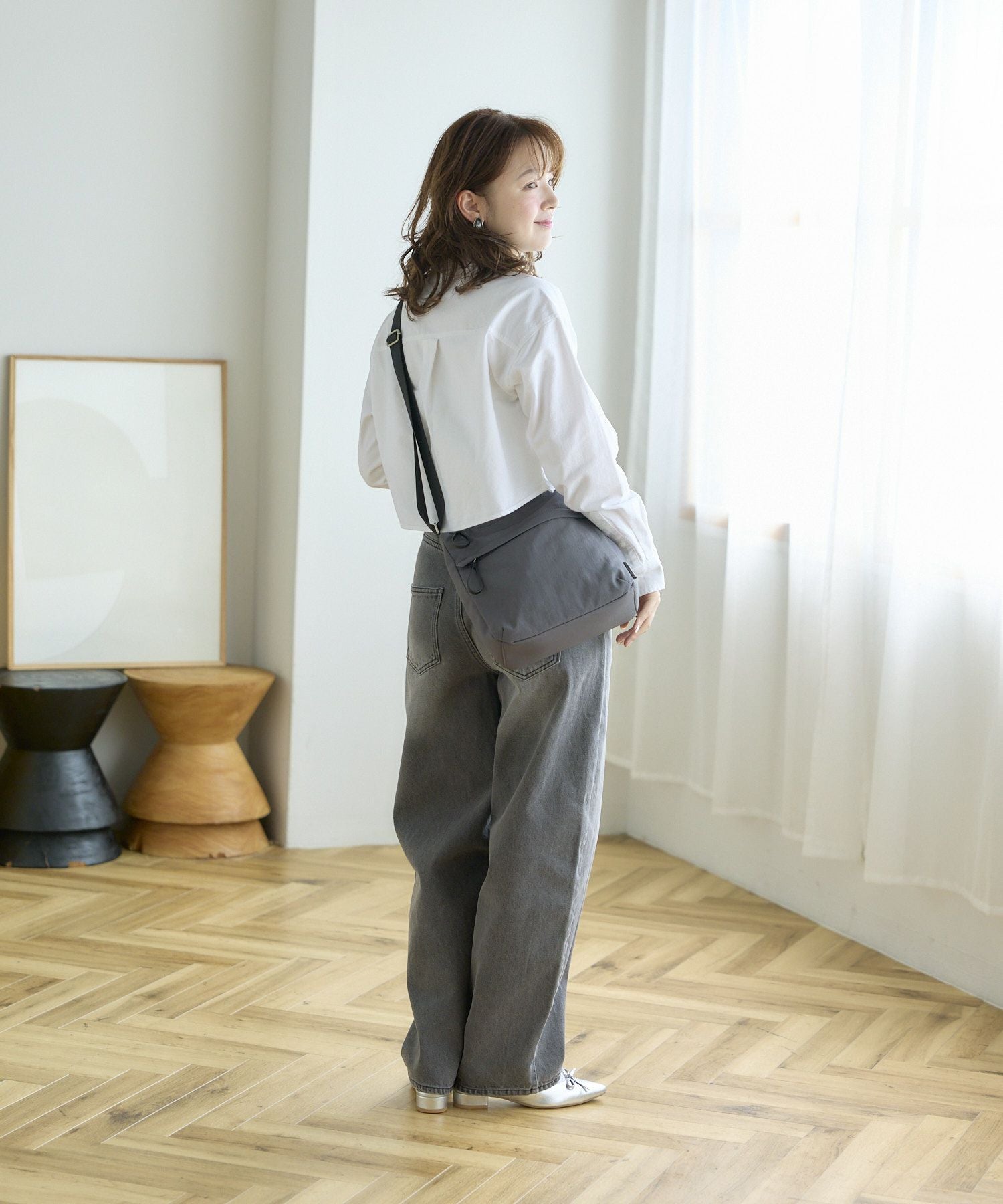 Legato Largo ショルダーバッグ ナチュらくバッグ 撥水 スクエア A5 ナチュらくバッグ LH-F3451