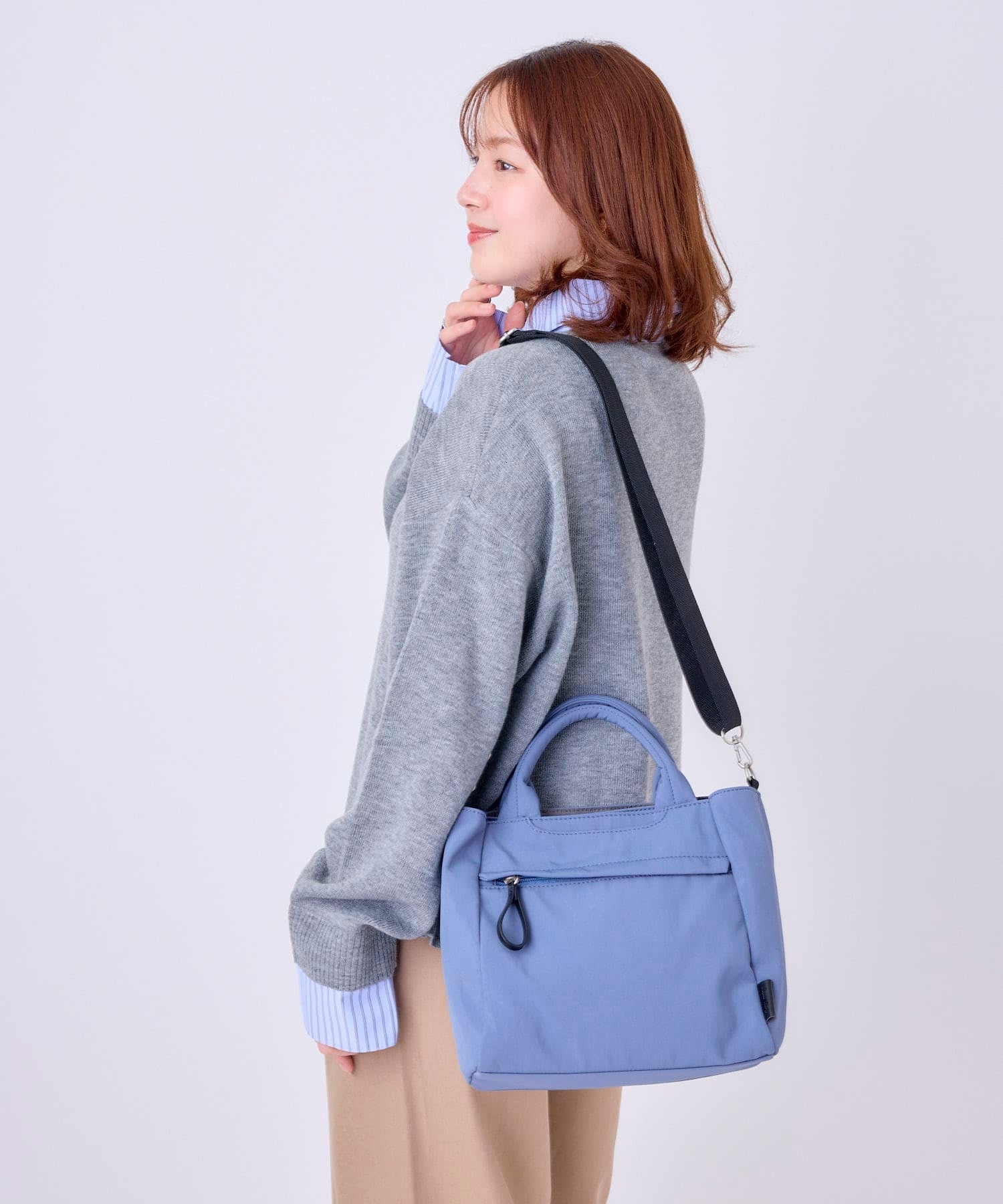 Legato Largo ショルダーバッグ ナチュらくバッグ 撥水 2WAY 5ポケット A5 ナチュらくバッグ LH-F3452