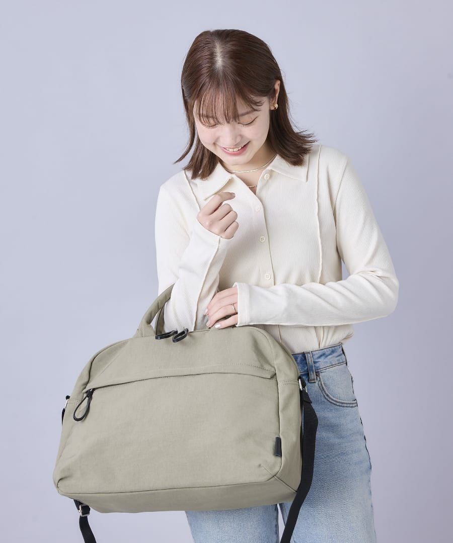Legato Largo ボストンバッグ ナチュらくバッグ 撥水 5ポケット キャリーオン トラベル A4 ナチュらくバッグ LH-F3454