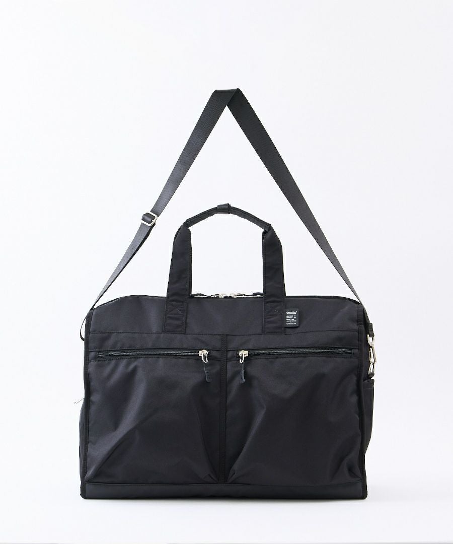 anello ボストンバッグ 両面撥水 軽量 大容量 37L 多機能 10ﾎﾟｹ 2W ｷｬﾘｰｵﾝ ﾎﾞﾄﾙﾎﾟｹ ｼｭｰｽﾞﾎﾟｹ A3 CARRY ATM0951