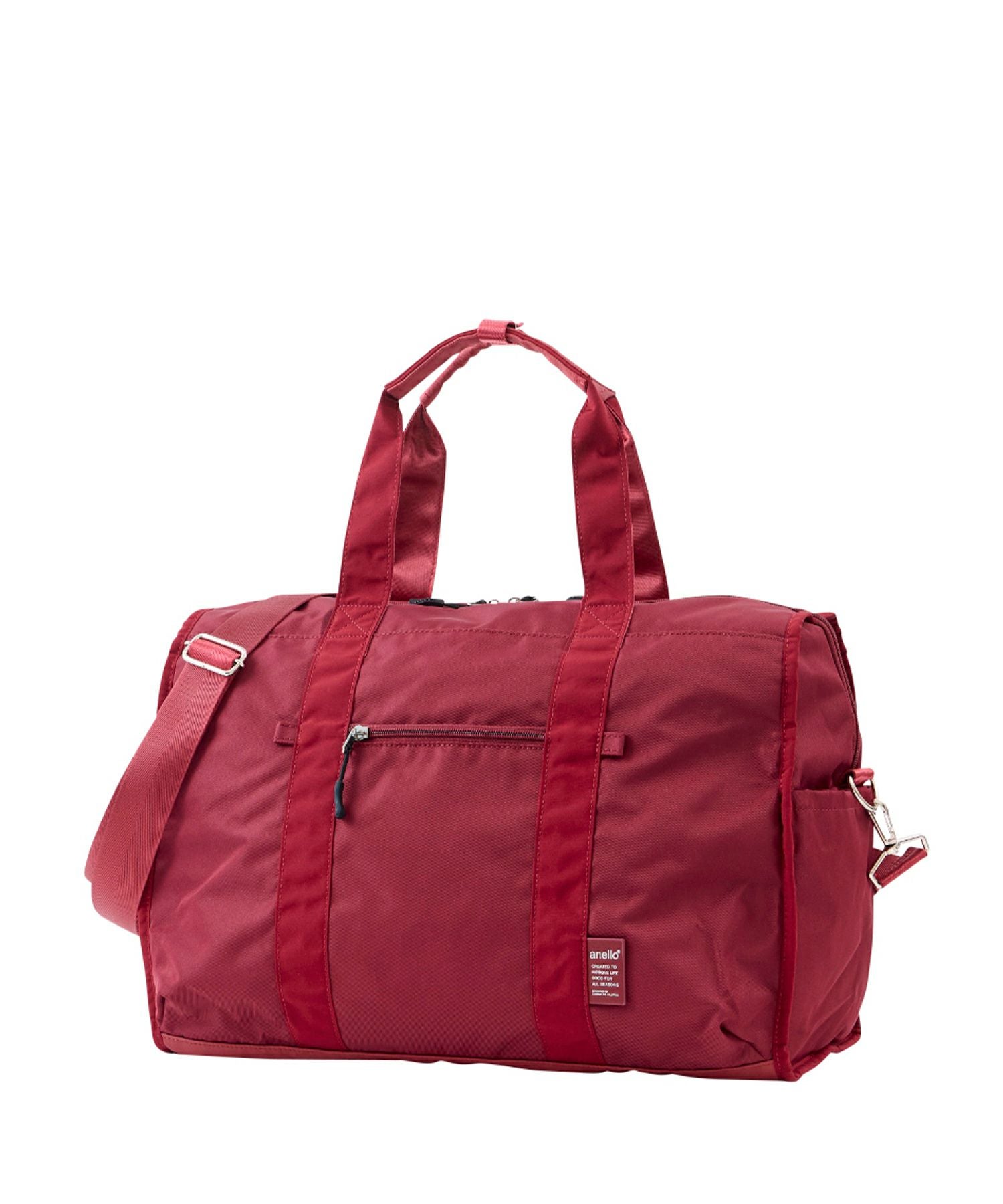 anello ボストンバッグ 両面撥水 軽量 大容量 30L 多機能 10ﾎﾟｹ 2W ｷｬﾘｰｵﾝ ﾎﾞﾄﾙﾎﾟｹ ｼｭｰｽﾞﾎﾟｹ A4 CARRY ATM0952