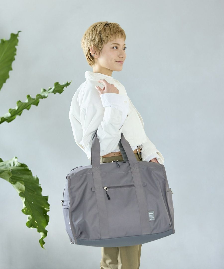 anello ボストンバッグ 両面撥水 軽量 大容量 30L 多機能 10ﾎﾟｹ 2W ｷｬﾘｰｵﾝ ﾎﾞﾄﾙﾎﾟｹ ｼｭｰｽﾞﾎﾟｹ A4 CARRY ATM0952
