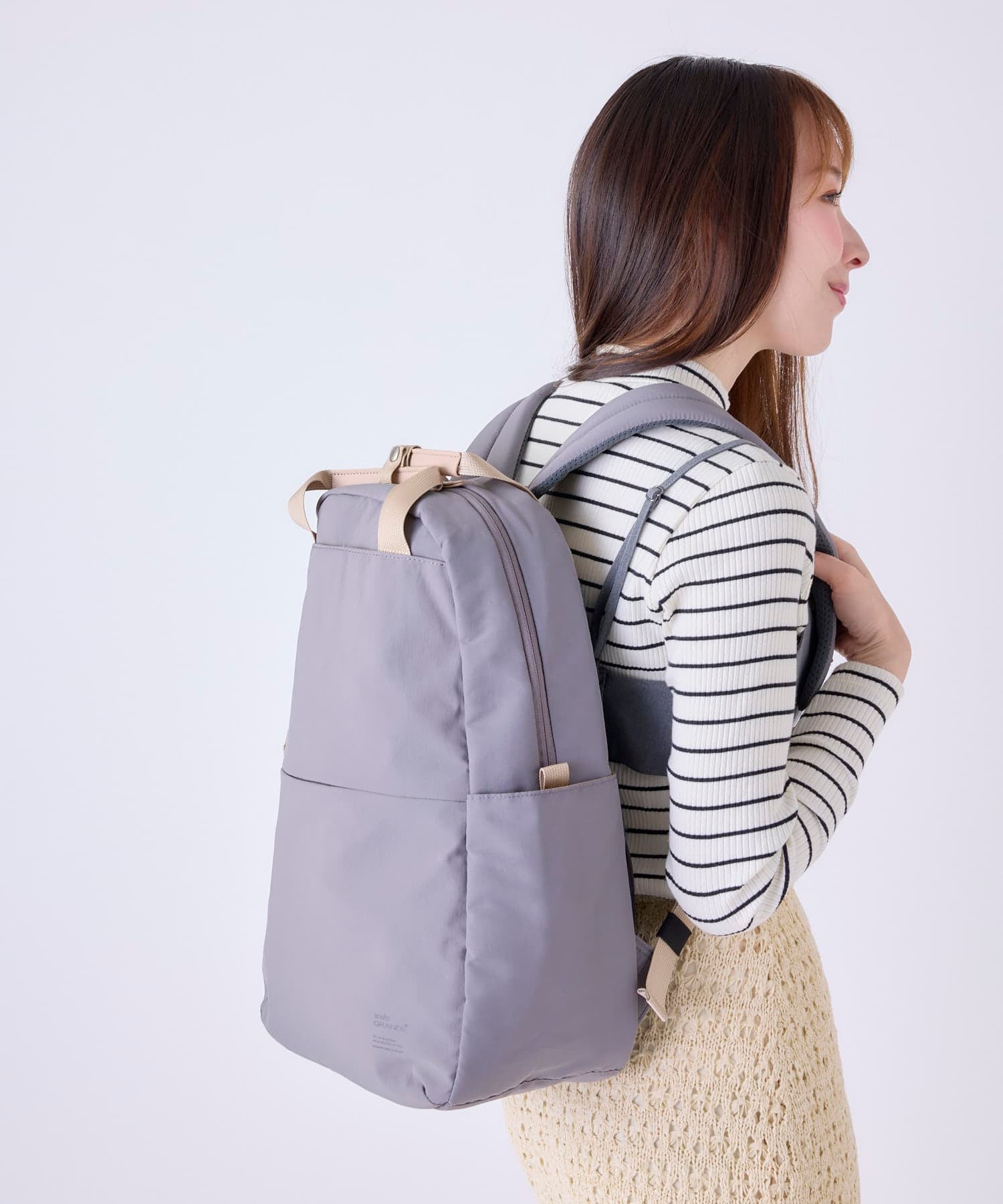 anello GRANDE リュック バックパック 両面撥水 軽量 10ポケット 21L PC収納 キャリーオン セキュリティポ A4 SABLE GTM0971