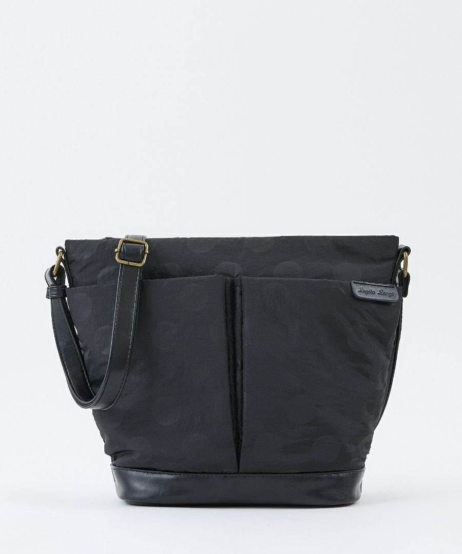 Legato Largo ショルダーバッグ ドット 撥水 バケツ型ショルダー 軽量 A5 撥水ドットナイロン LG-F3472