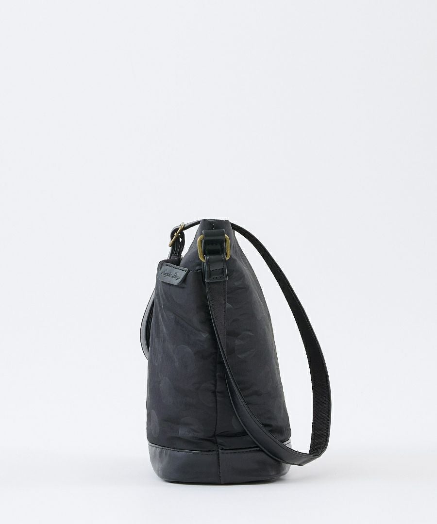 Legato Largo ショルダーバッグ ドット 撥水 バケツ型ショルダー 軽量 A5 撥水ドットナイロン LG-F3472