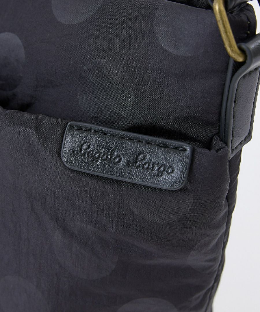 Legato Largo ショルダーバッグ ドット 撥水 バケツ型ショルダー 軽量 A5 撥水ドットナイロン LG-F3472