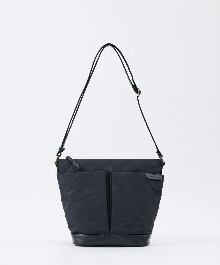 Legato Largo ショルダーバッグ ドット 撥水 バケツ型ショルダー 軽量 A5 撥水ドットナイロン LG-F3472