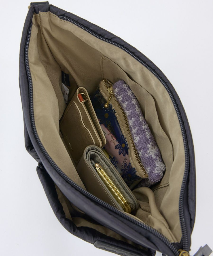 Legato Largo ショルダーバッグ ドット 撥水 バケツ型ショルダー 軽量 A5 撥水ドットナイロン LG-F3472