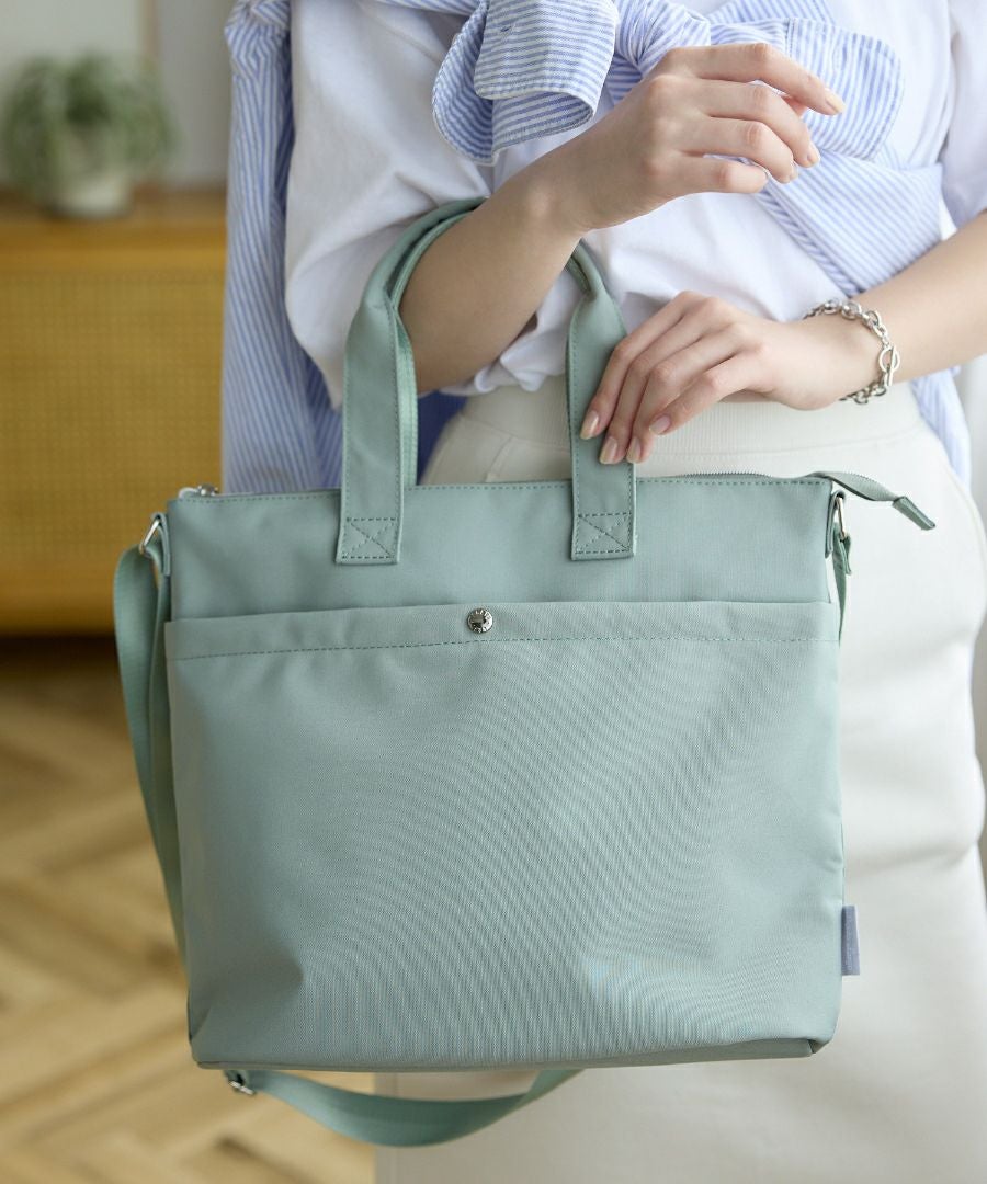 Legato Largo トートバッグ 両面撥水 本体保冷 軽量 ショルダー付き A4 おさんぽBAG LH-D1443