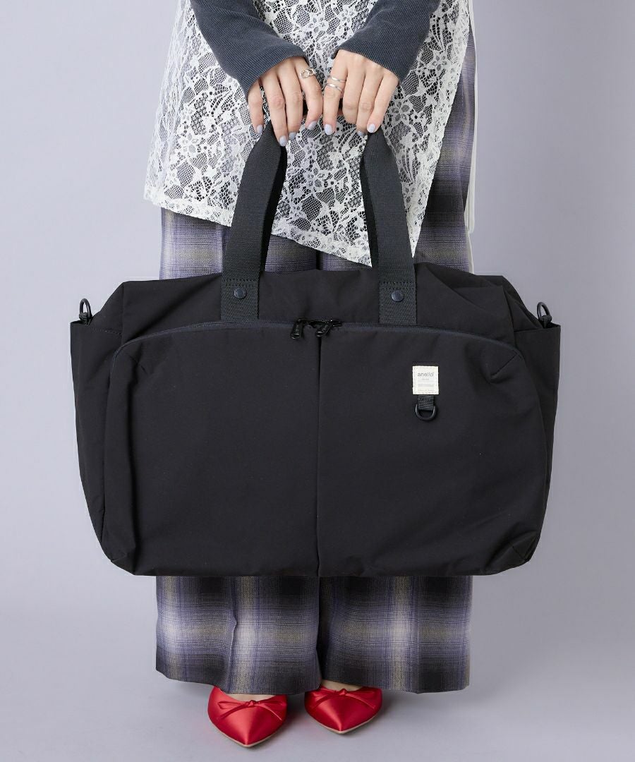 anello ボストンバッグ 両面撥水 軽量 2WAY 11ポケット 30L キャリーオン A3 NEW STANDARD AGB5002