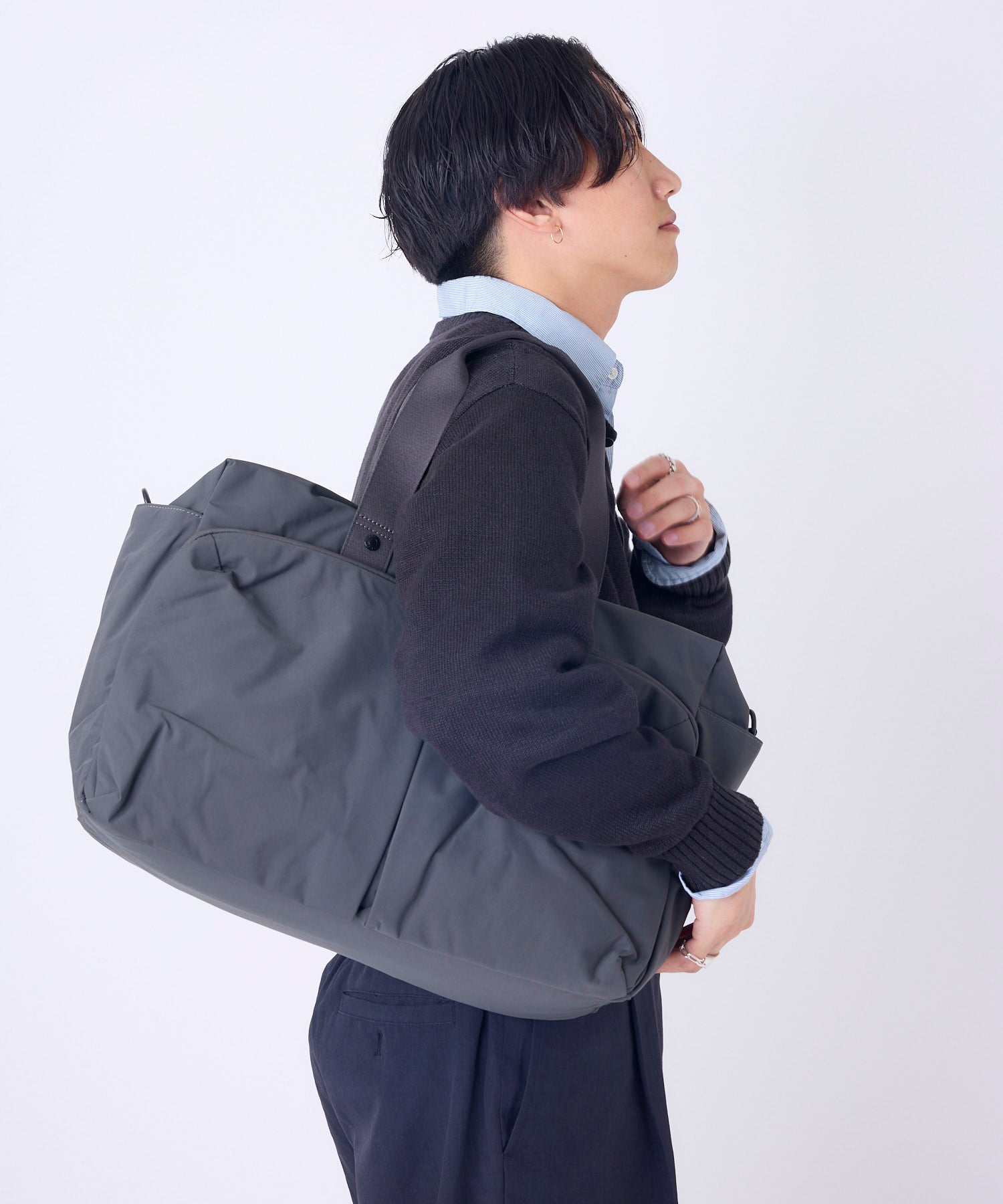 anello ボストンバッグ 両面撥水 軽量 2WAY 11ポケット 30L キャリーオン A3 NEW STANDARD AGB5002