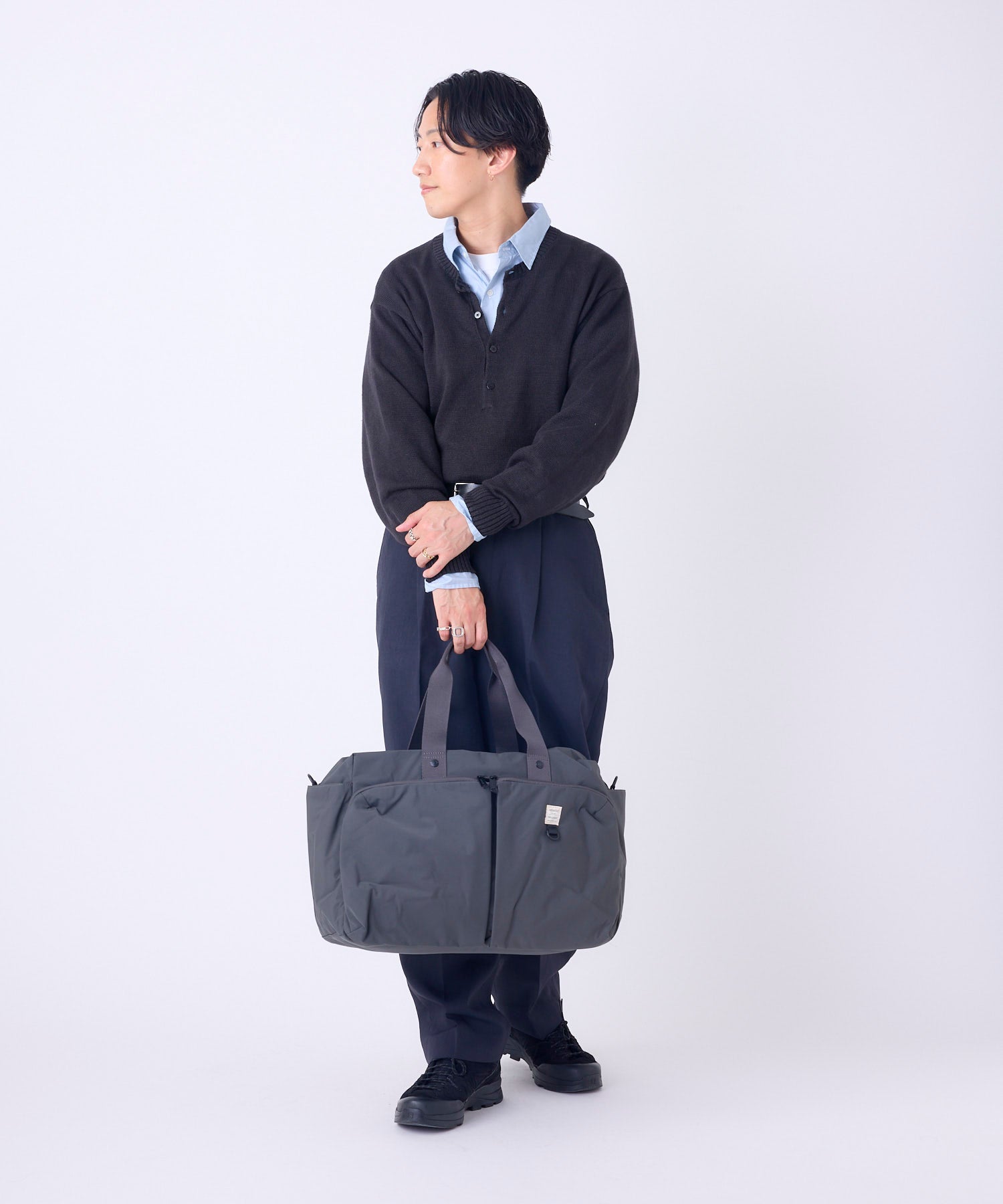 anello ボストンバッグ 両面撥水 軽量 2WAY 11ポケット 30L キャリーオン A3 NEW STANDARD AGB5002