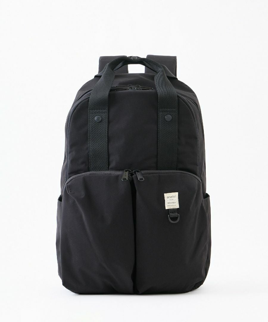 anello リュック バックパック 両面撥水 軽量 12ポケット PC収納 キャリーオン A4 NEW STANDARD AGB5003