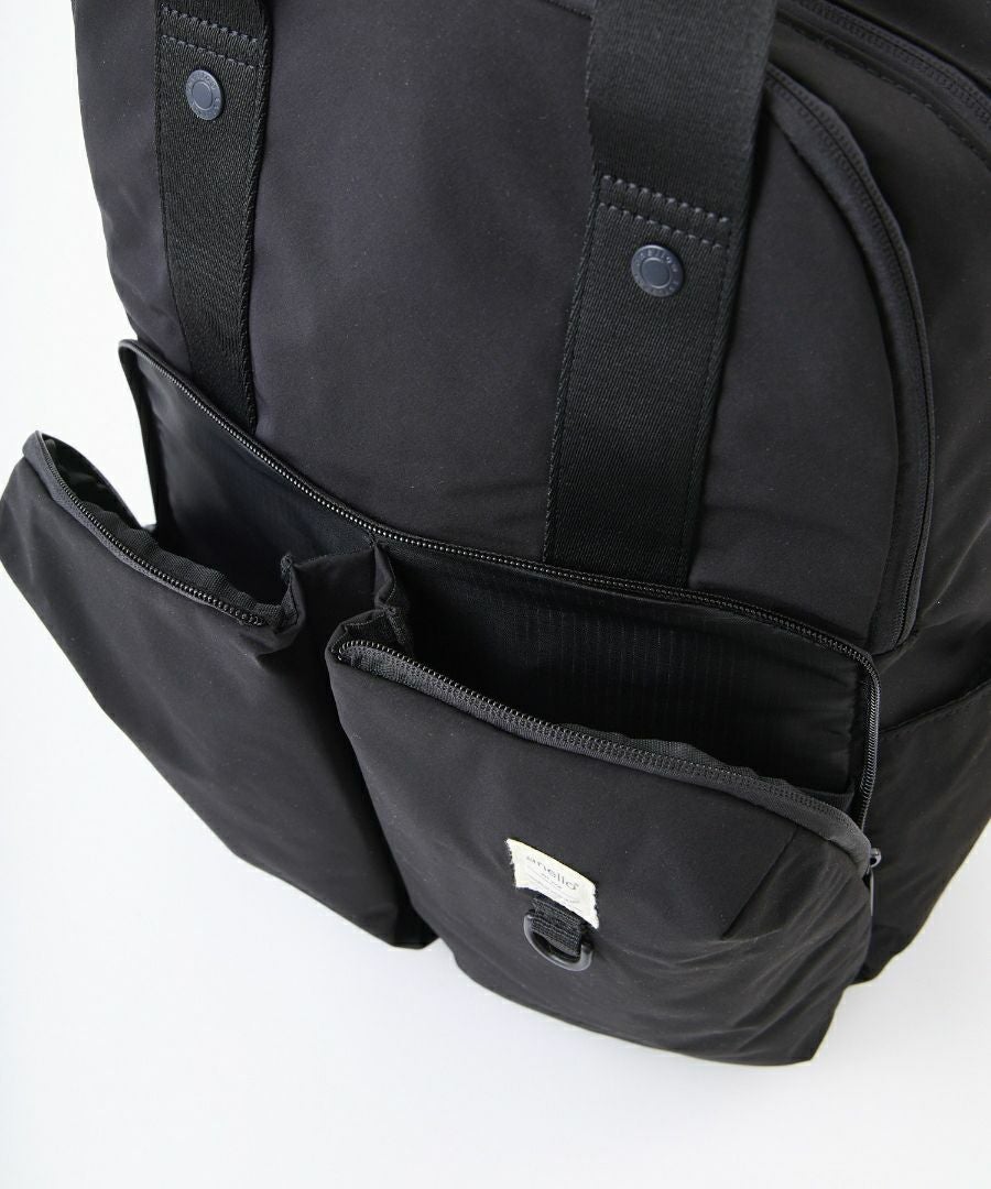 anello リュック バックパック 両面撥水 軽量 12ポケット PC収納 キャリーオン A4 NEW STANDARD AGB5003