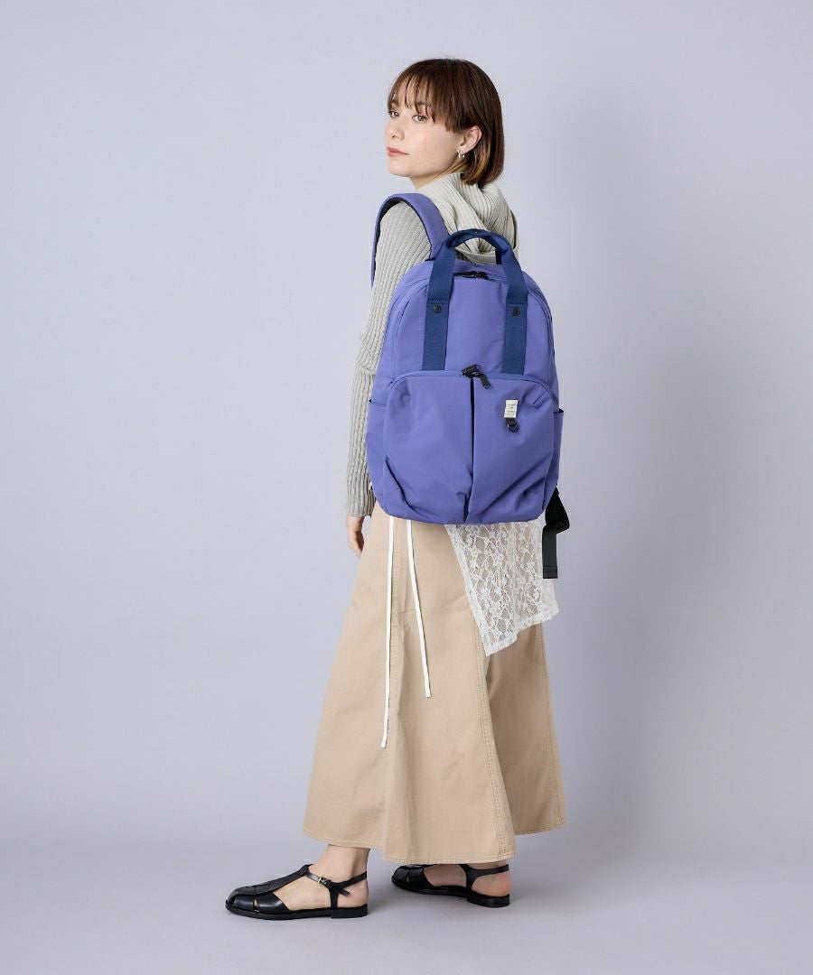 anello リュック バックパック 両面撥水 軽量 12ポケット PC収納 キャリーオン A4 NEW STANDARD AGB5003