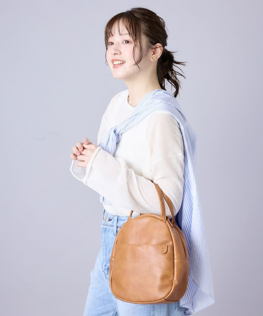 Legato Largo ショルダーバッグ 2WAY ヴィンテージ 自立 本革風合皮 A5 ナチュラルヴィンテージ LG-V0422