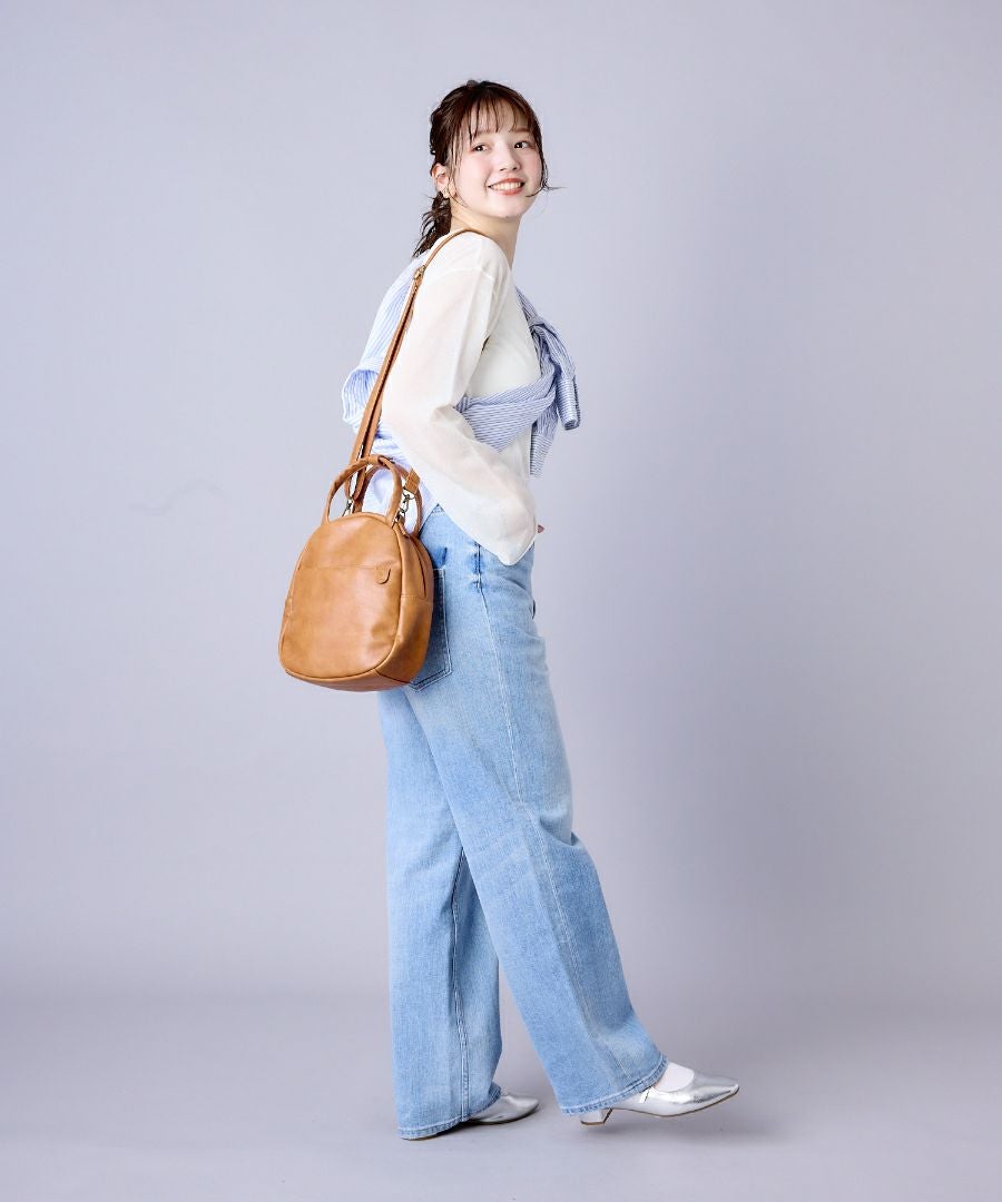 Legato Largo ショルダーバッグ 2WAY ヴィンテージ 自立 本革風合皮 A5 ナチュラルヴィンテージ LG-V0422