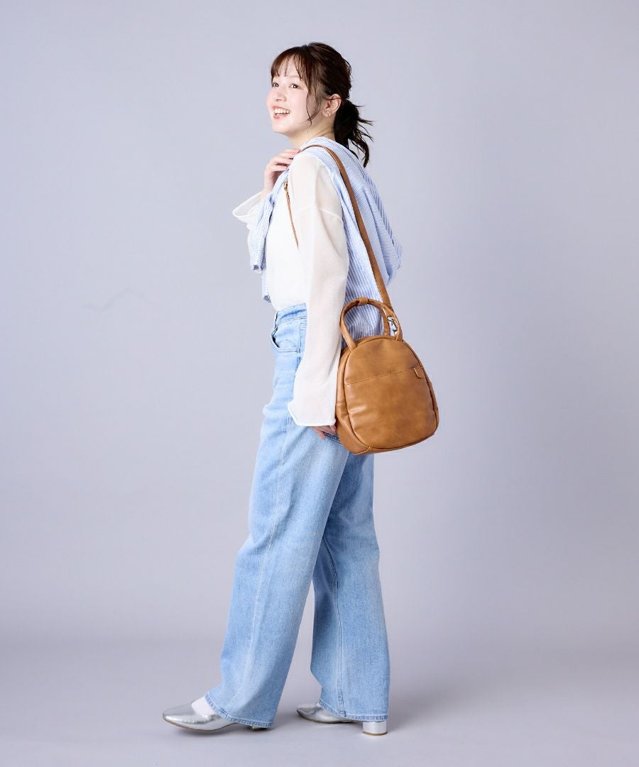 Legato Largo ショルダーバッグ 2WAY ヴィンテージ 自立 本革風合皮 A5 ナチュラルヴィンテージ LG-V0422