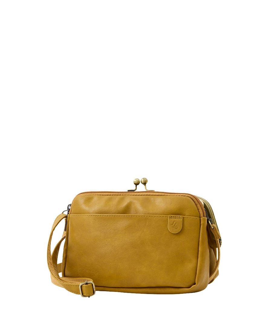 Legato Largo ショルダーバッグ お財布機能付き ヴィンテージ 自立 本革風生地 がま口 mini ナチュラルヴィンテージ LG-V0424