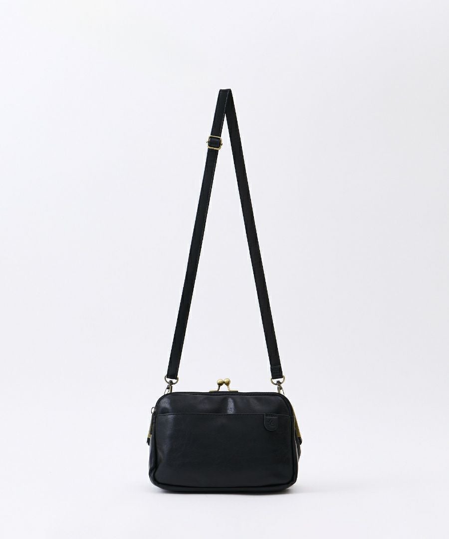 Legato Largo ショルダーバッグ お財布機能付き ヴィンテージ 自立 本革風生地 がま口 mini ナチュラルヴィンテージ LG-V0424