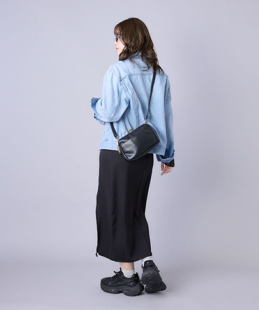 Legato Largo ショルダーバッグ お財布機能付き ヴィンテージ 自立 本革風生地 がま口 mini ナチュラルヴィンテージ LG-V0424