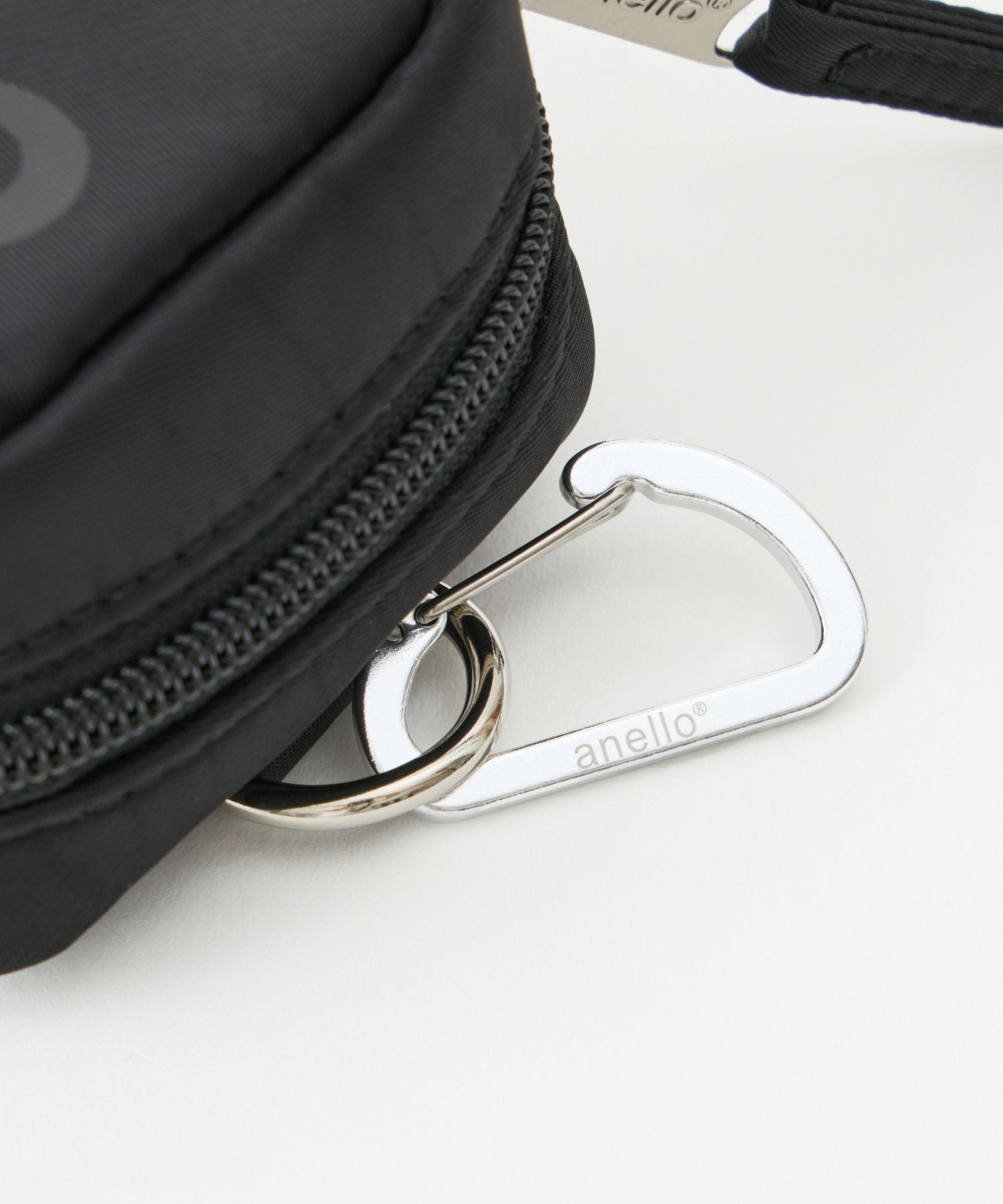 anello ポーチ 両面撥水 ラバープリント パディング カラビナ mini ALF AIY0131