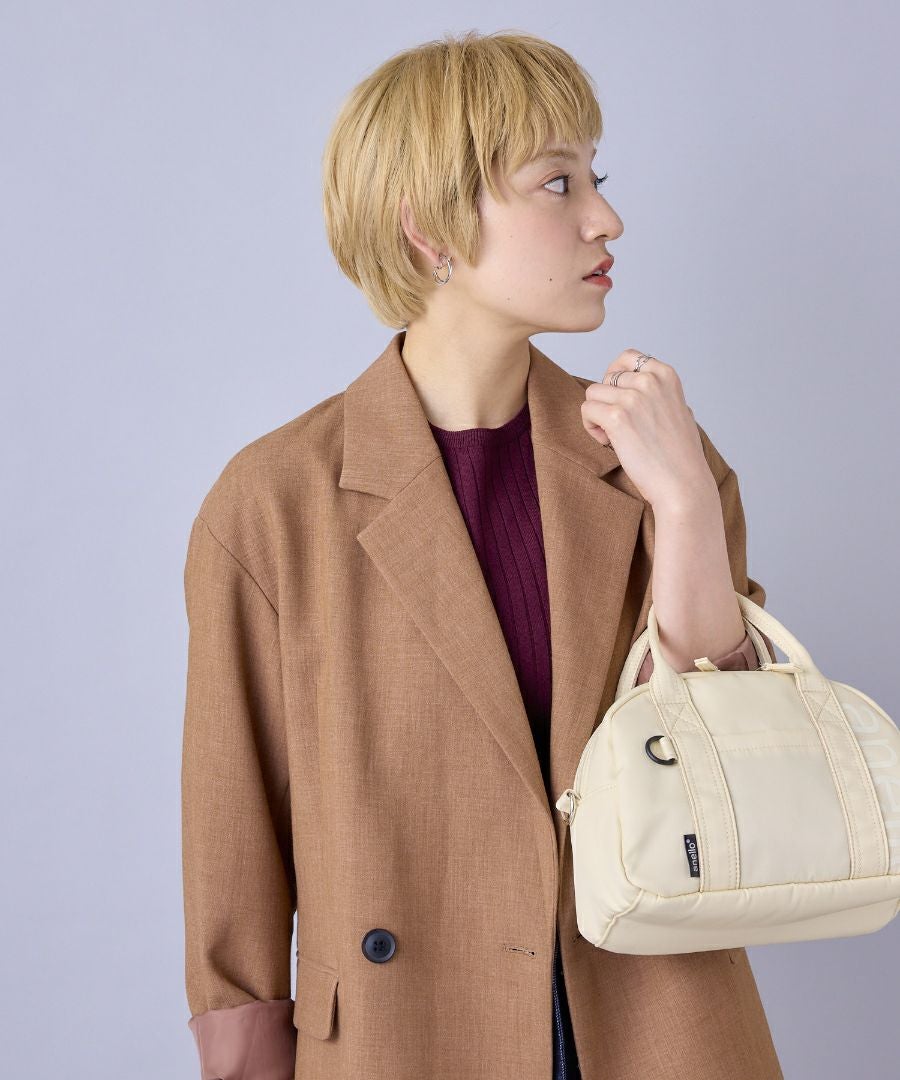 anello ショルダーバッグ 両面撥水 ラバープリント パディング Dカン 2WAY mini ALF AIY0132