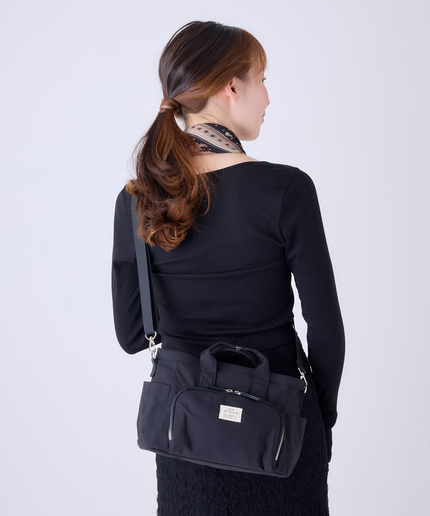 anello GRANDE ショルダーバッグ 両面撥水 10ポケット 金属ビスロンファスナー 2WAY A5 CORY GGY0151