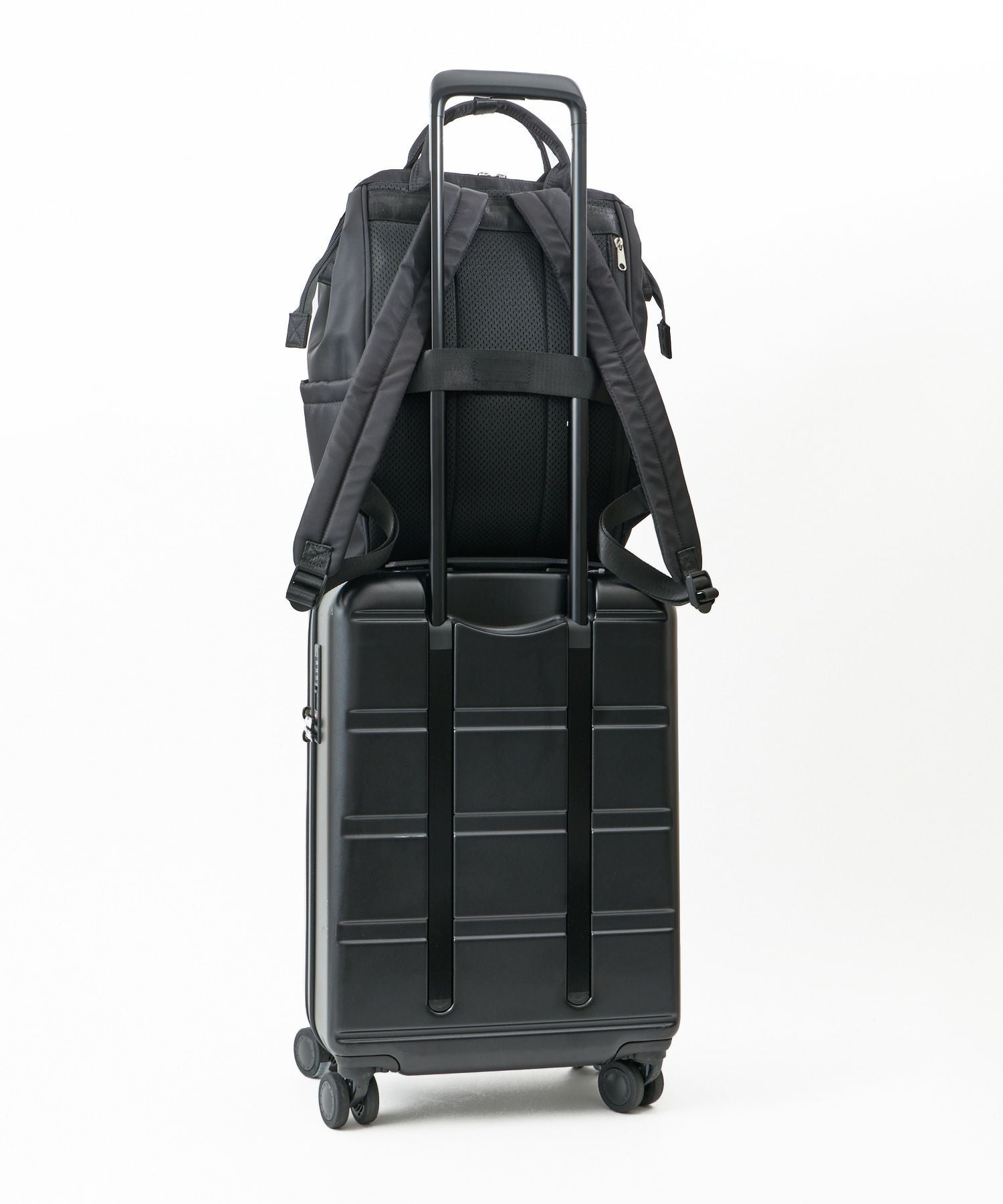 anello リュック バックパック 両面撥水 ラバープリント パディング Dカン PC収納 キャリーオン A4 ALF AIY0135