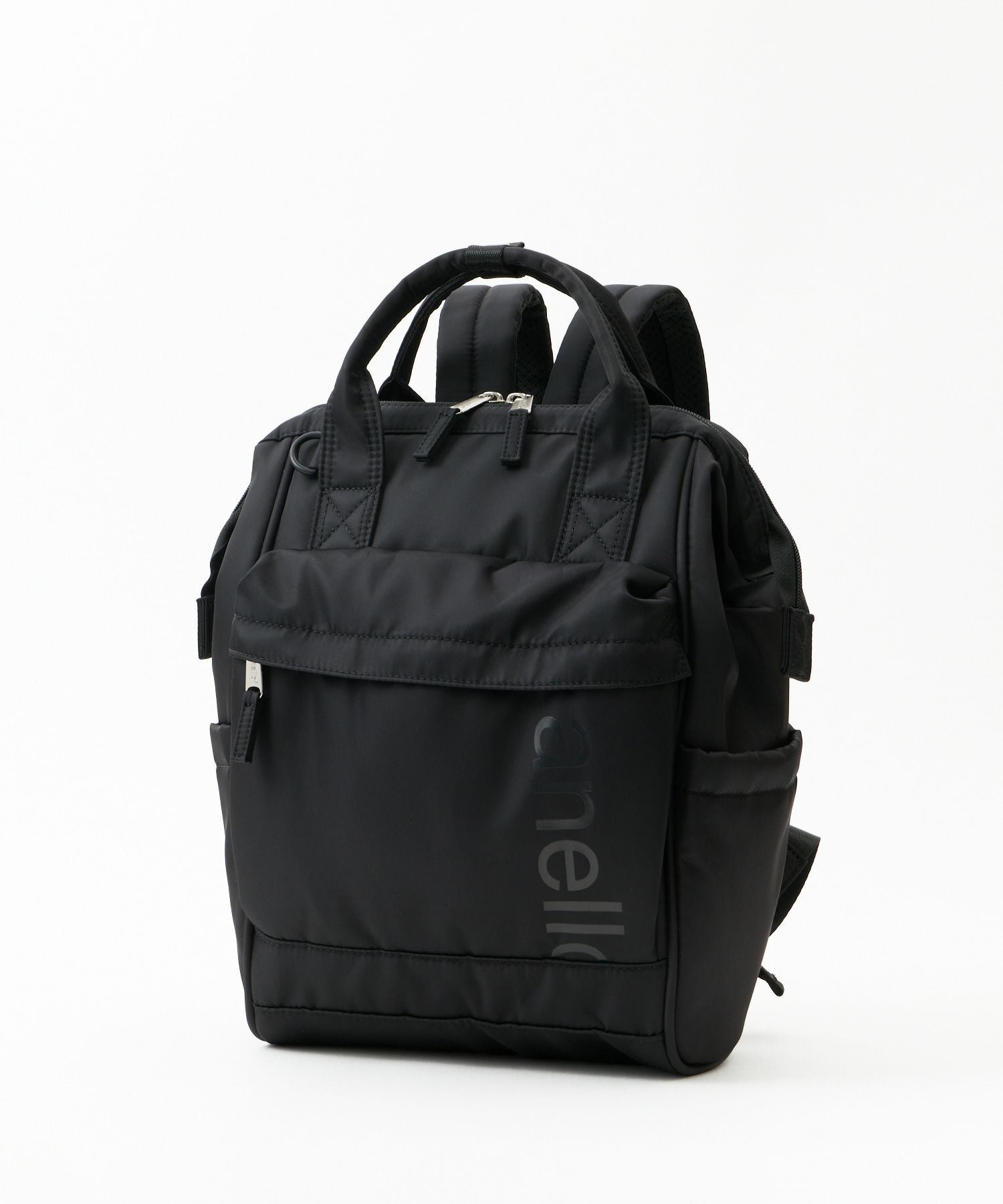 anello リュック バックパック 両面撥水 ラバープリント パディング Dカン キャリーオン A4 ALF AIY0136