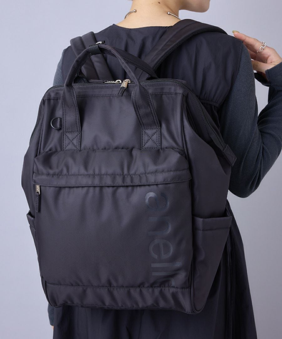 anello リュック バックパック 両面撥水 ﾗﾊﾞｰﾌﾟﾘﾝﾄ ﾊﾟﾃﾞｨﾝｸﾞ Dｶﾝ PC収納 ｷｬﾘｰｵﾝ ｾｷｭﾘﾃｨﾎﾟｹｯﾄ A4 ALF AIY0137