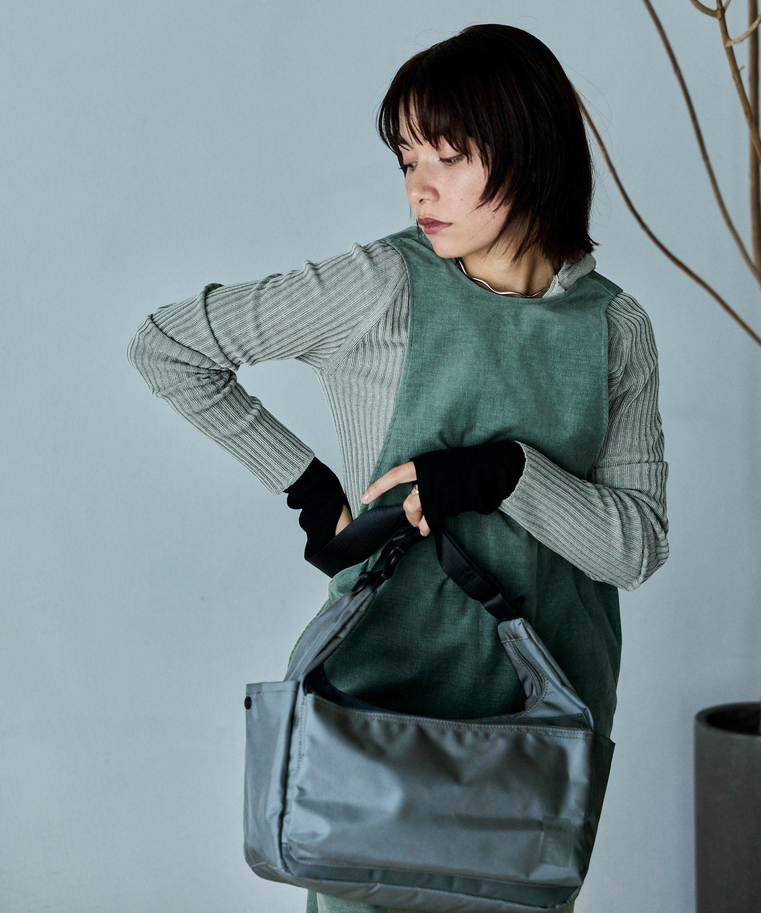 anello ショルダーバッグ TPU素材底ポケット カラーメッシュポケット 両面撥水 A4 SHARE ATH3772