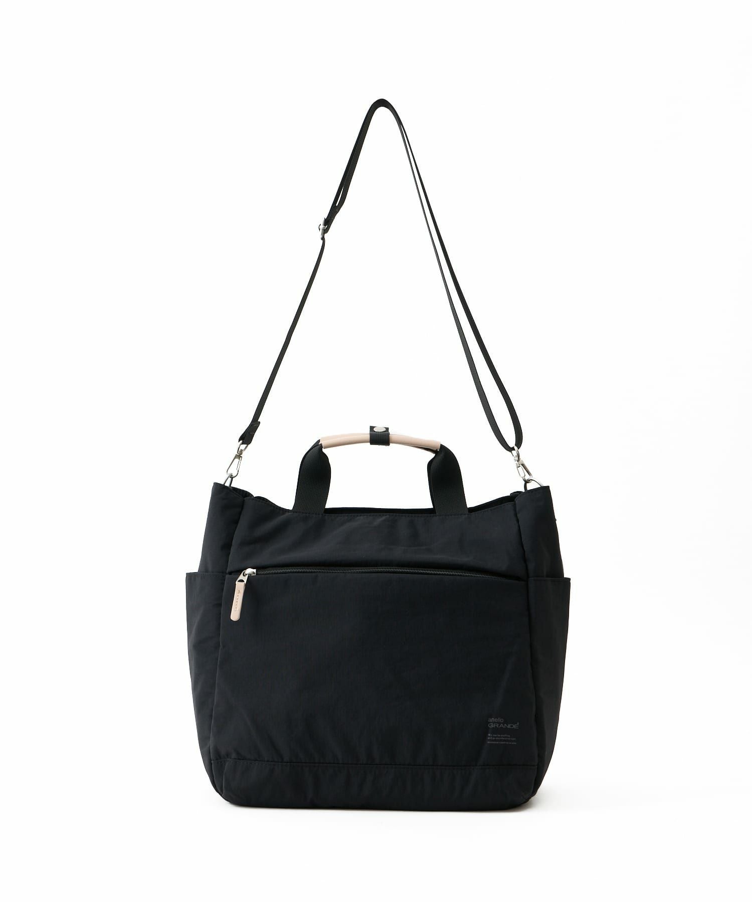 anello GRANDE トートバッグ 両面撥水 軽量 10ポケット 2WAY A4 A4 SABLE GTM0973